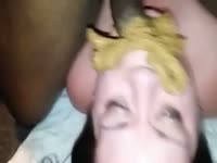 Rough Face Fucking Makes Scat Eating Pig Puke